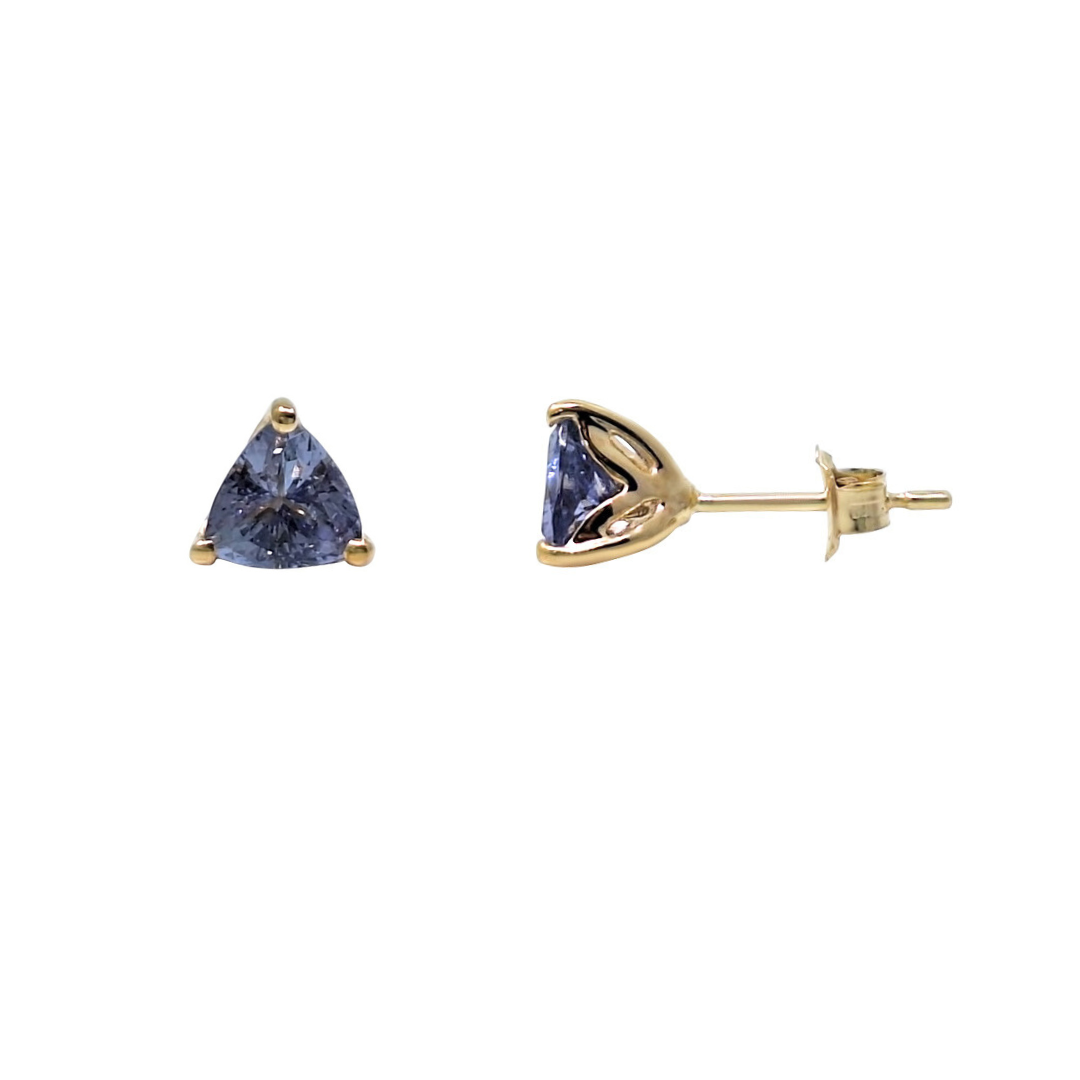 9ct Yellow Gold Tanzanite Stud Earrings