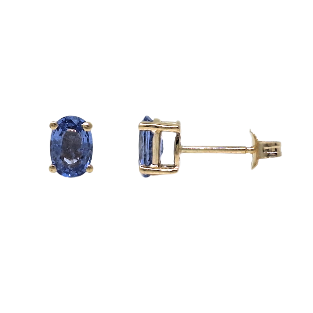 9ct Yellow Gold Tanzanite Earrings