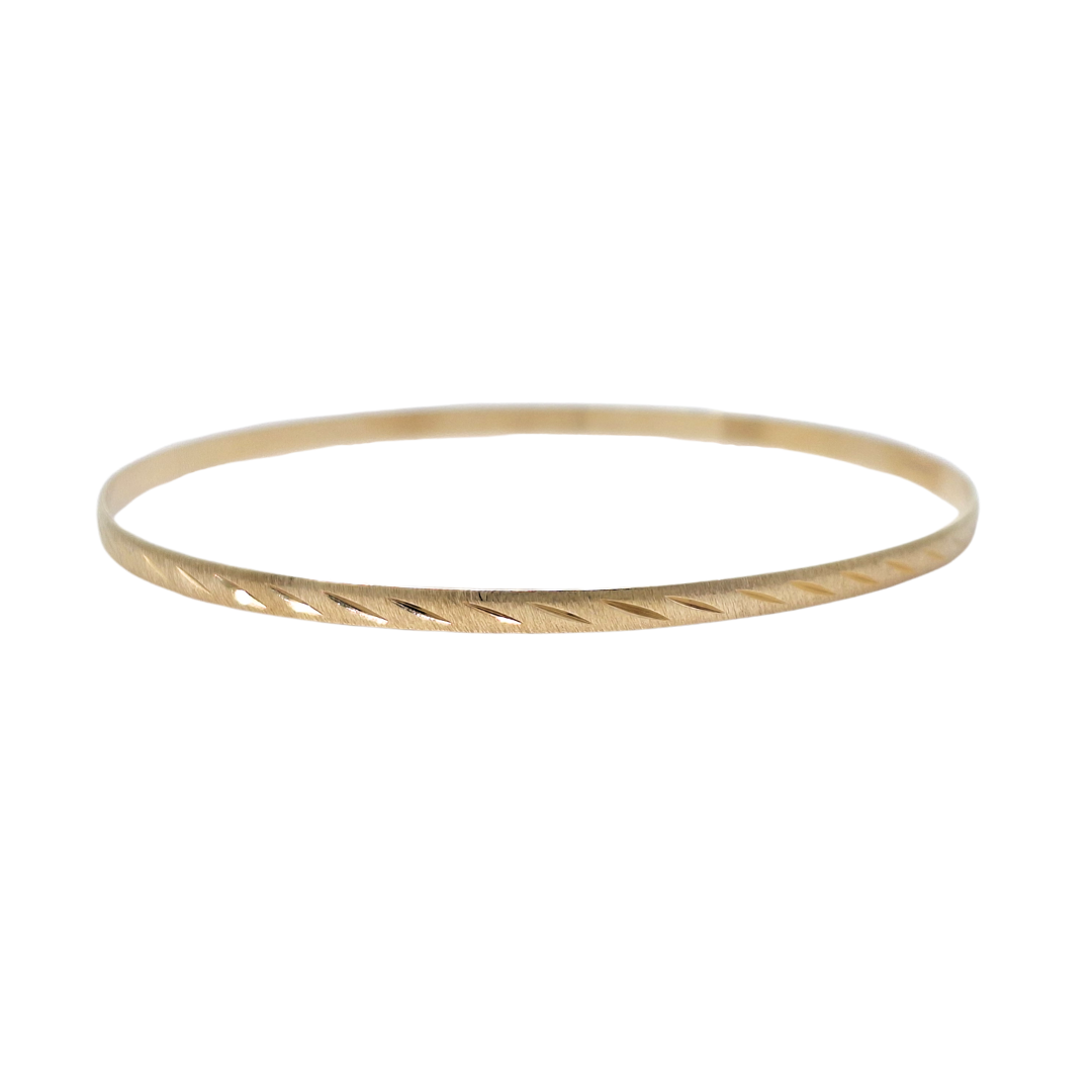 9ct Yellow Gold Pattern Slave Bangle