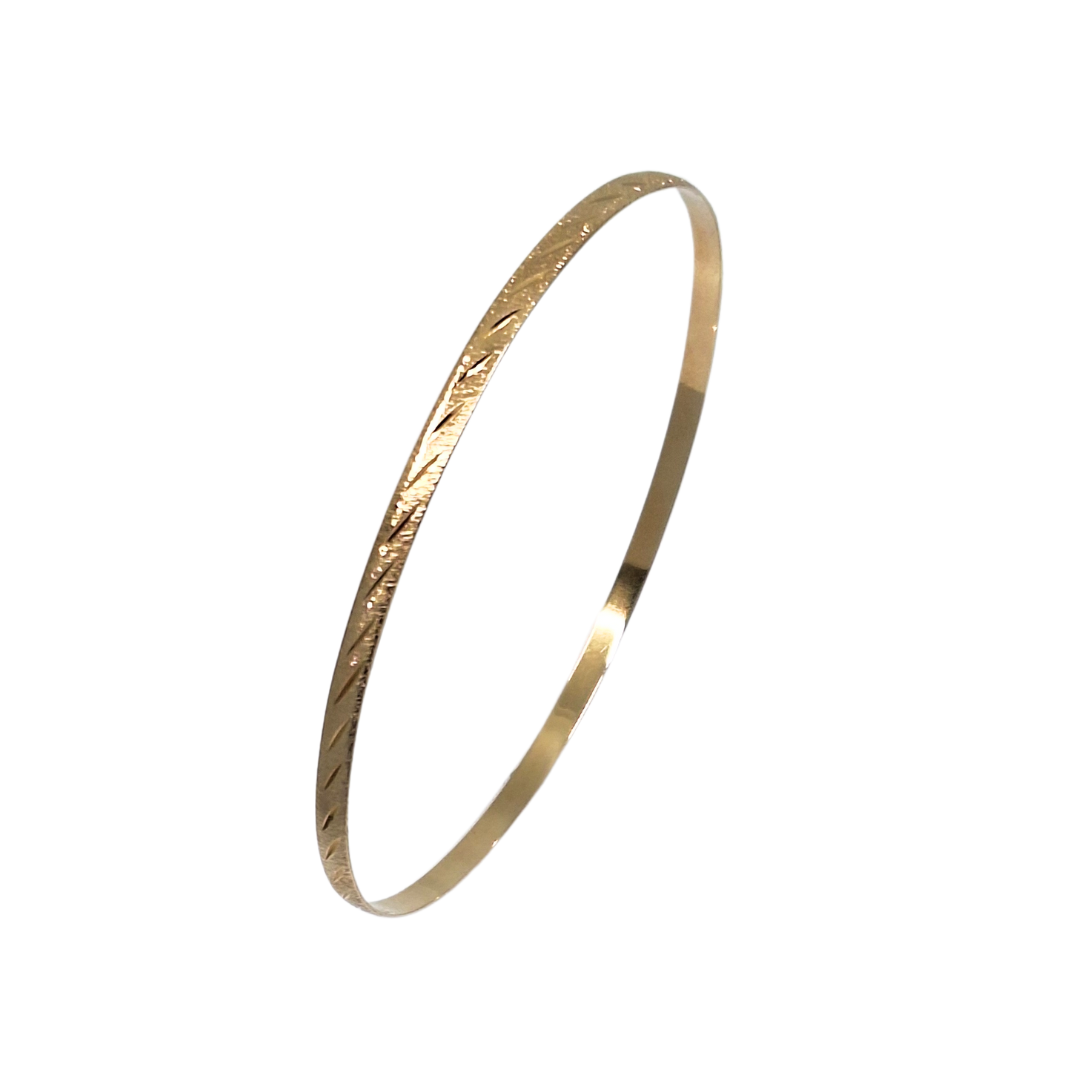 9ct Yellow Gold Pattern Slave Bangle