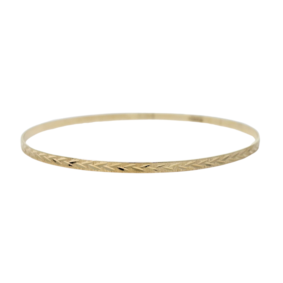 9ct Yellow Gold Pattern Slave Bangle