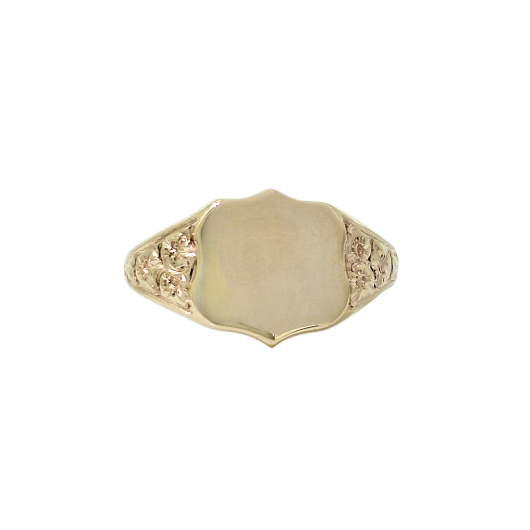 9ct Yellow Gold Shield Signet Ring