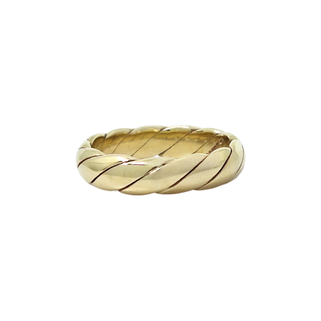 9ct Yellow Gold Twist Band Ring 5mm