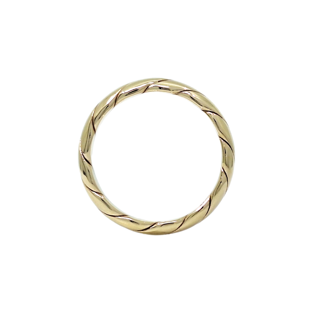 9ct Yellow Gold Twist Band Ring 5mm