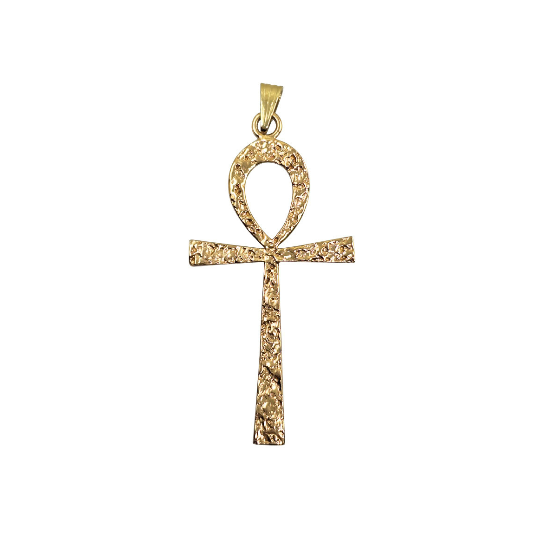 9ct Yellow Gold Ankh Cross Pendant
