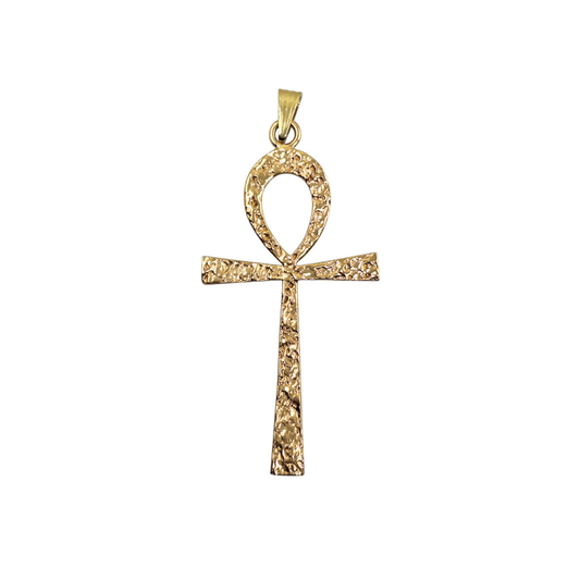 9ct Yellow Gold Ankh Cross Pendant