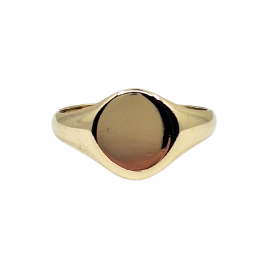 9ct Yellow Gold Plain Signet Ring