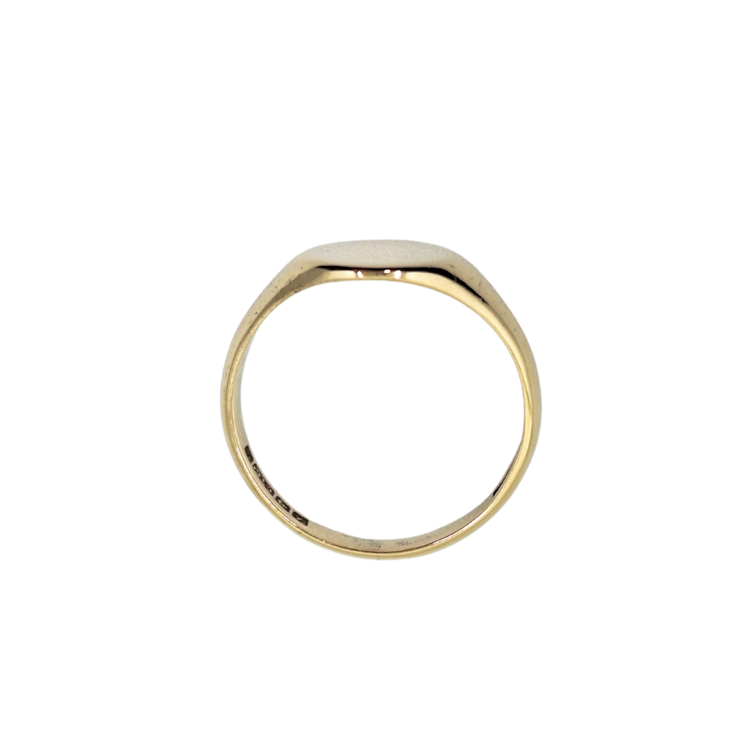 9ct Yellow Gold Plain Signet Ring