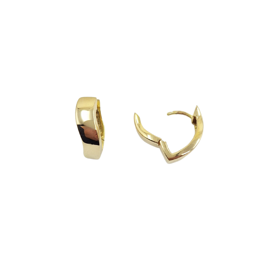 9ct Yellow Gold Plain Huggie Earrings