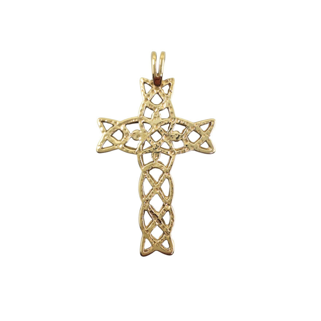 9ct Yellow Gold Celtic Cross Pendant