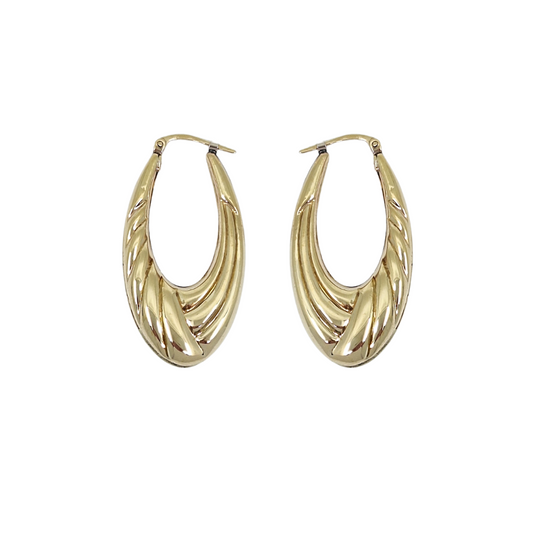 9ct Yellow Gold Creole Earrings