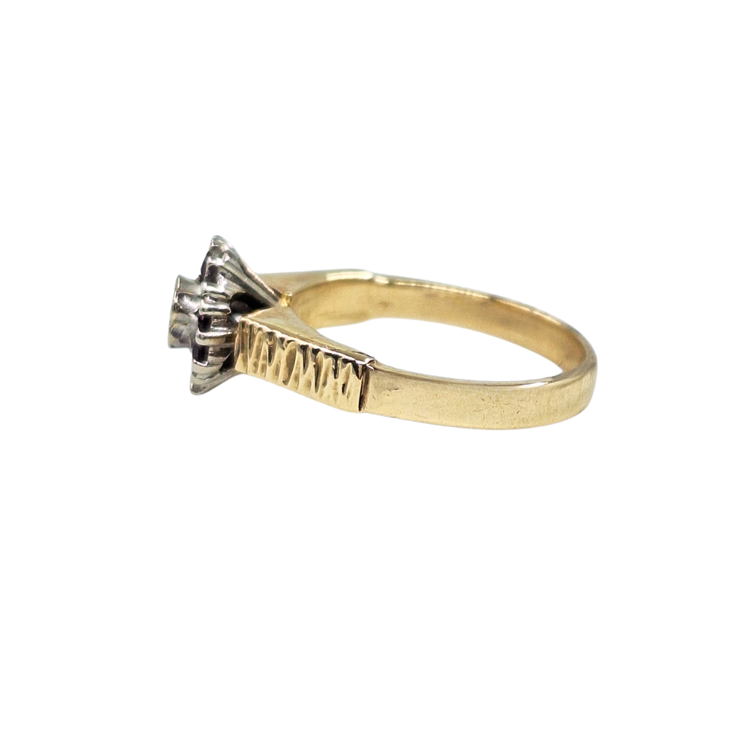 9ct Yellow Gold Ruby & Diamond Ring