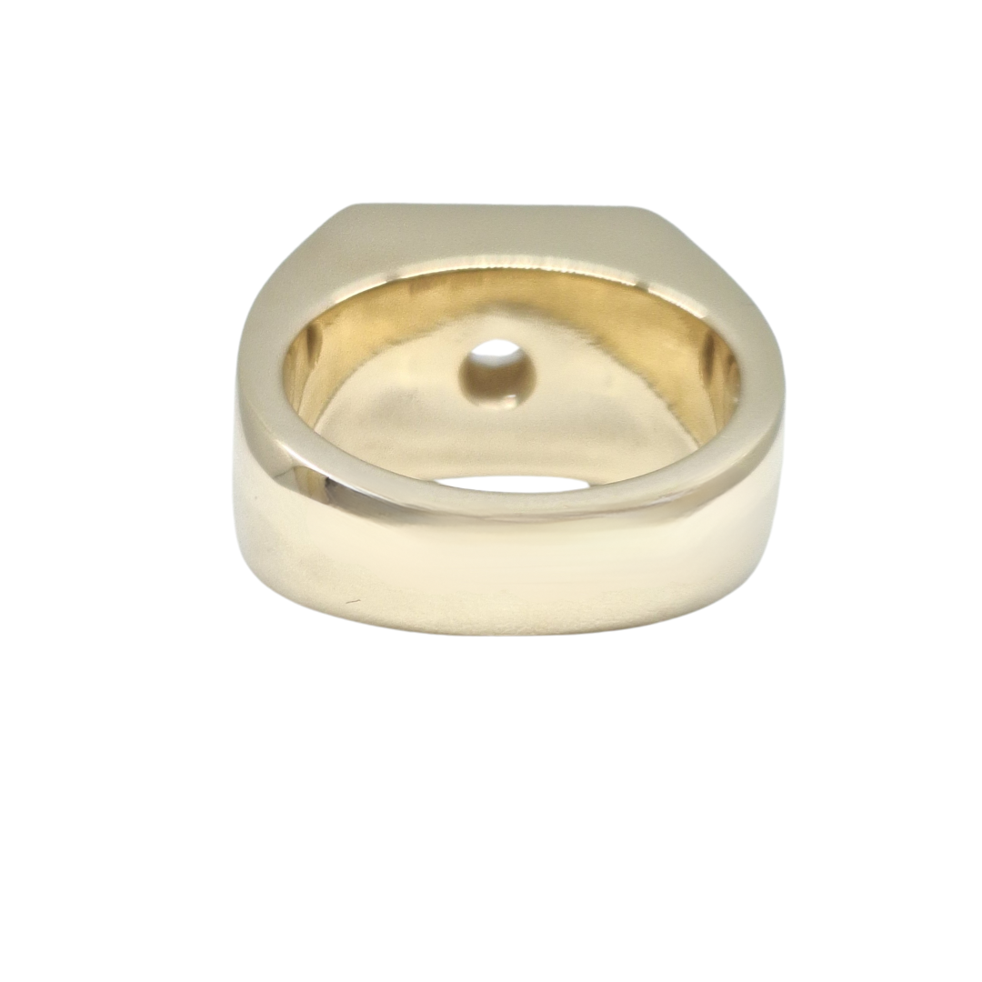 9ct Yellow Gold Gents Ethical Diamond Signet Ring 1.02ct