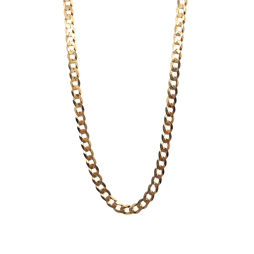 9ct Yellow Gold Curb Chain 20"