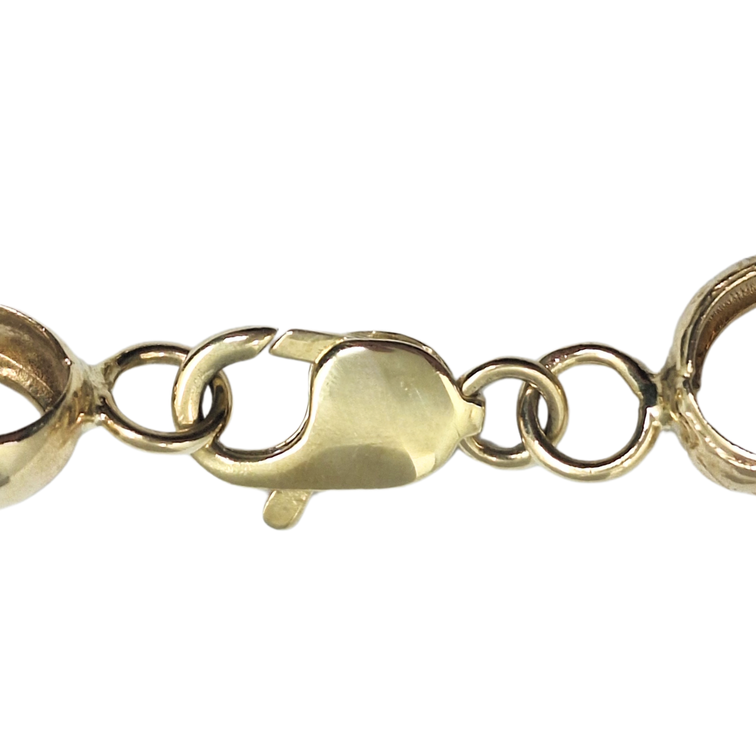 9ct Yellow Gold Patterned Belcher Chain 24"