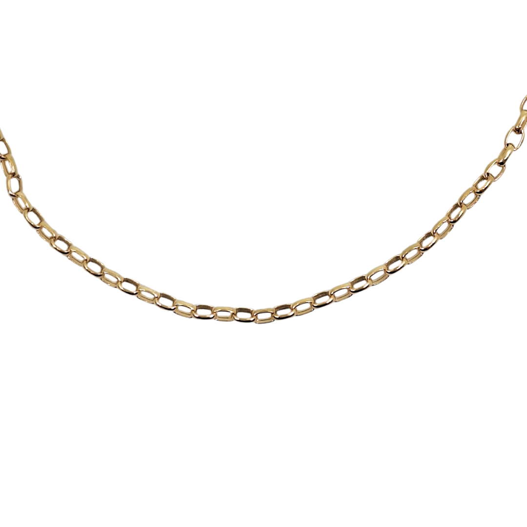 9ct Hollow Belcher Anklet 10"