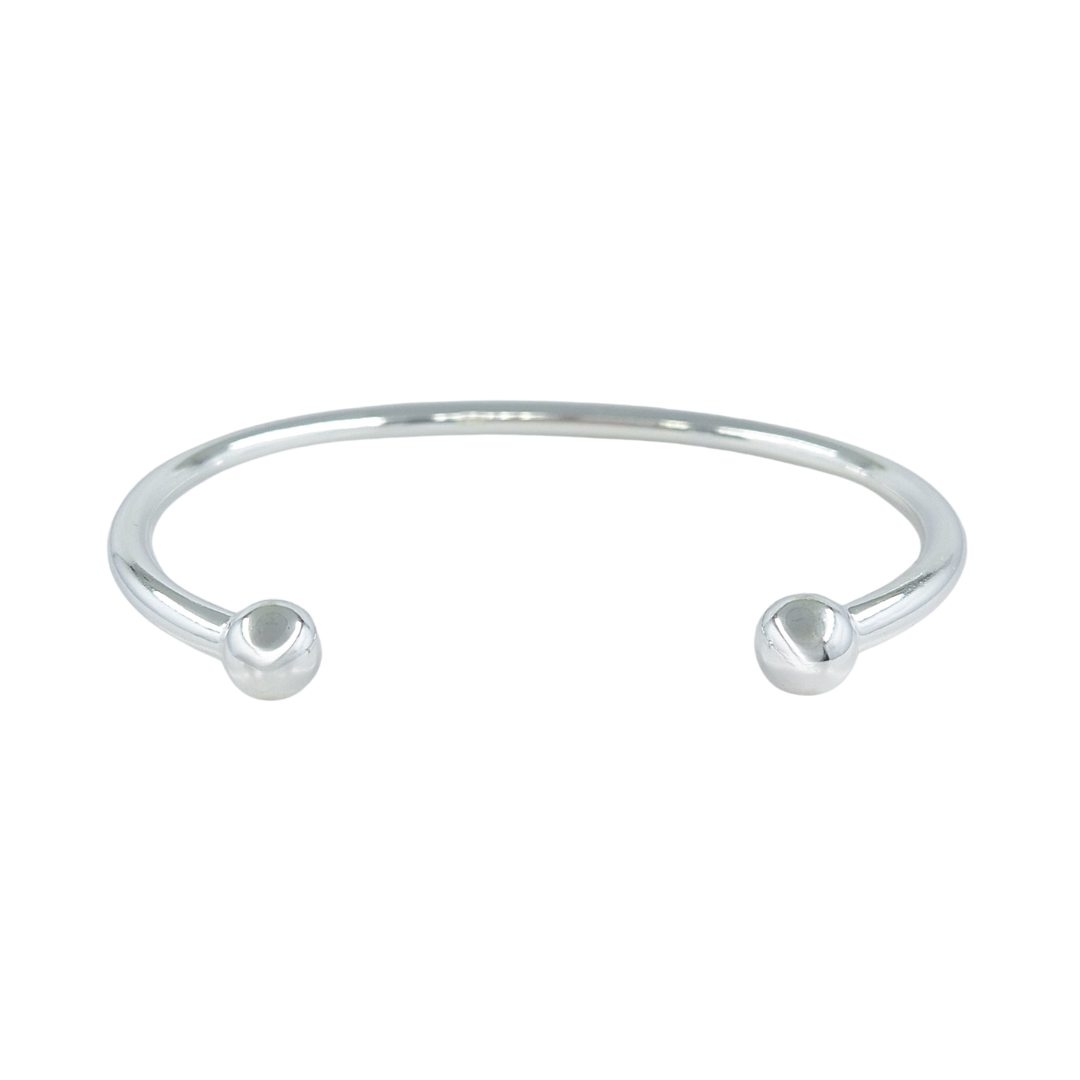 Silver Gents Solid Torque Bangle
