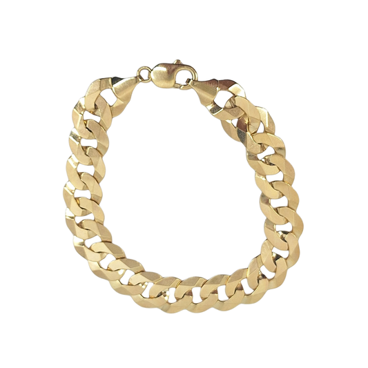 9ct Yellow Gold Curb Bracelet 9.5"