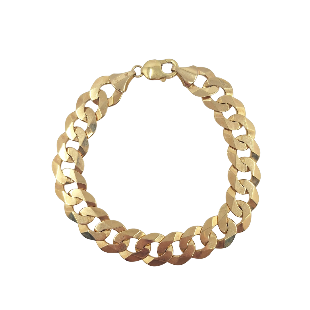 9ct Yellow Gold Curb Bracelet 9.5"