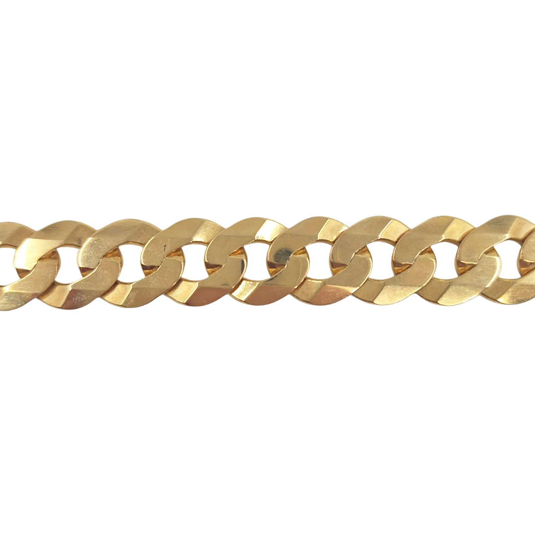 9ct Yellow Gold Curb Bracelet 9.5"