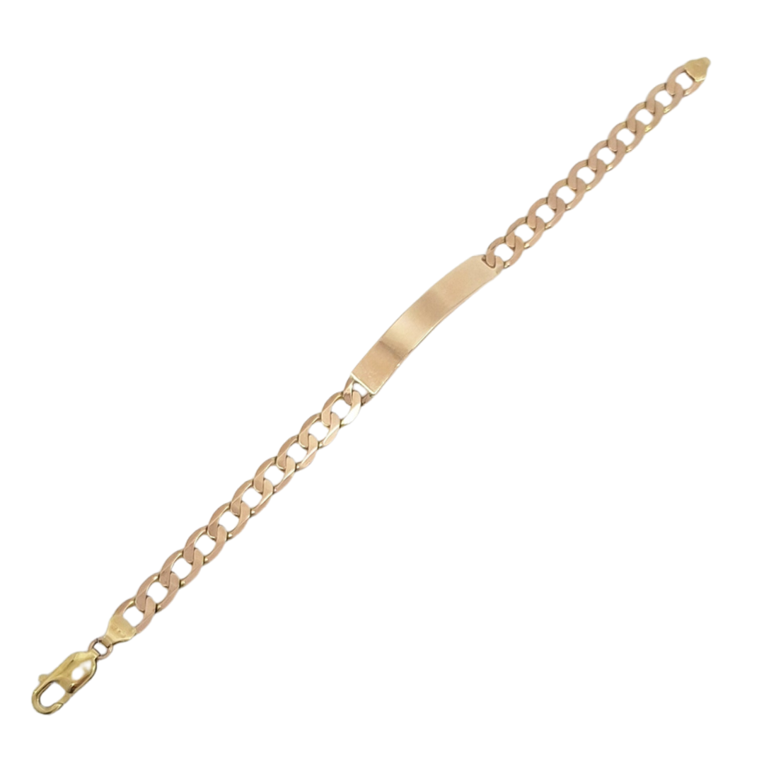 9ct Yellow Gold Identity Bracelet 8"