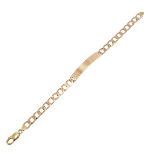 9ct Yellow Gold Identity Bracelet 8"