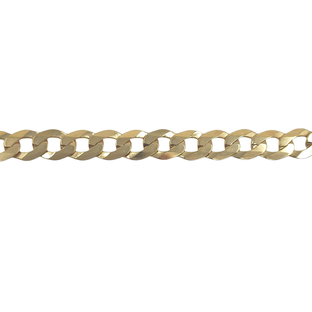 9ct Yellow Gold Curb Bracelet 8.5"