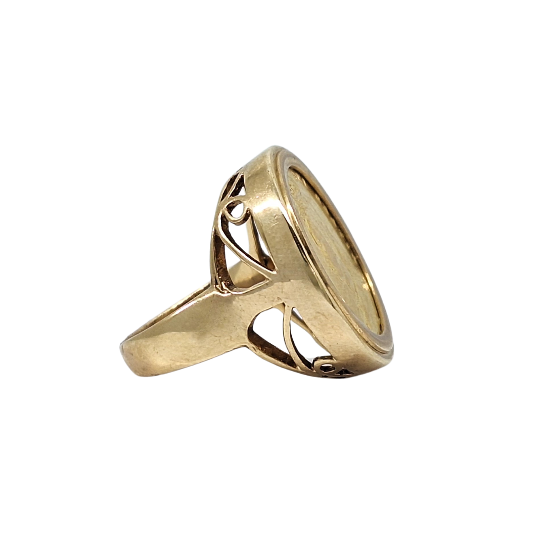 Half Sovereign Queen Victoria Ring