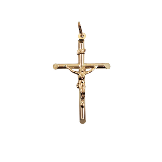 9ct Yellow Gold Crucifix Cross Pendant