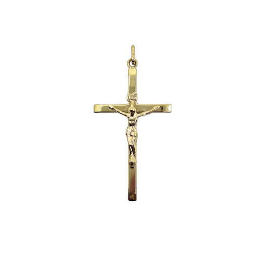 9ct Yellow Gold Crucifix Cross Pendant