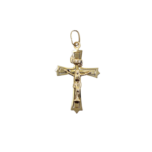 9ct Yellow Gold Crucifix Cross Pendant