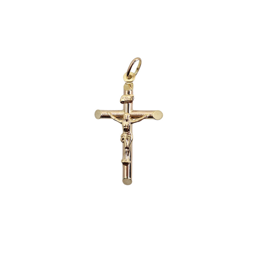 9ct Yellow Gold Crucifix Cross Pendant