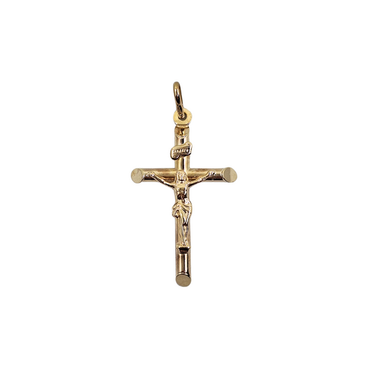 9ct Yellow Gold Crucifix Cross Pendant