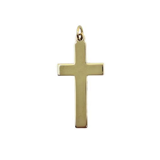 9ct Yellow Gold Plain Cross Pendant