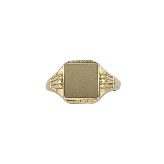 9ct Yellow Gold Square Signet Ring