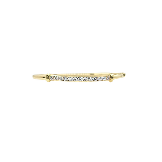 9ct Yellow Gold Cubic Zirconia Bangle
