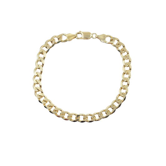 9ct Yellow Gold Curb Bracelet 8.5"