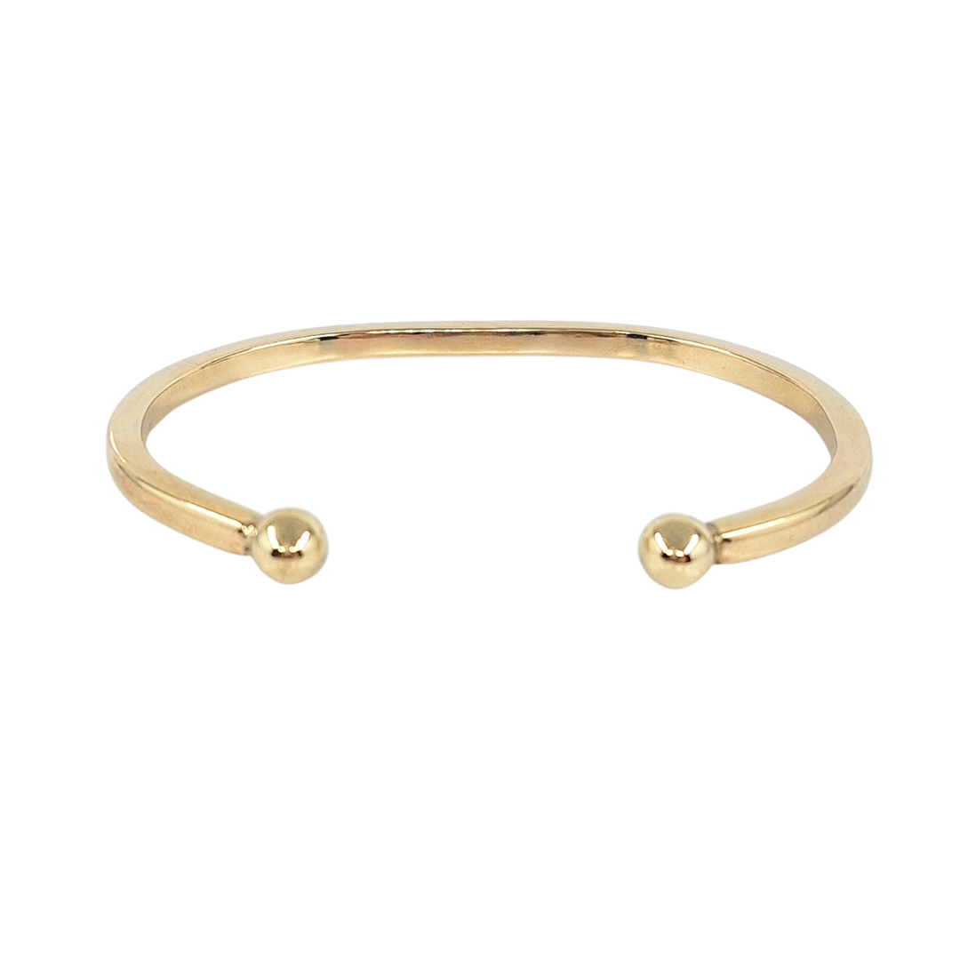 9ct Yellow Gold Square Torque Bangle