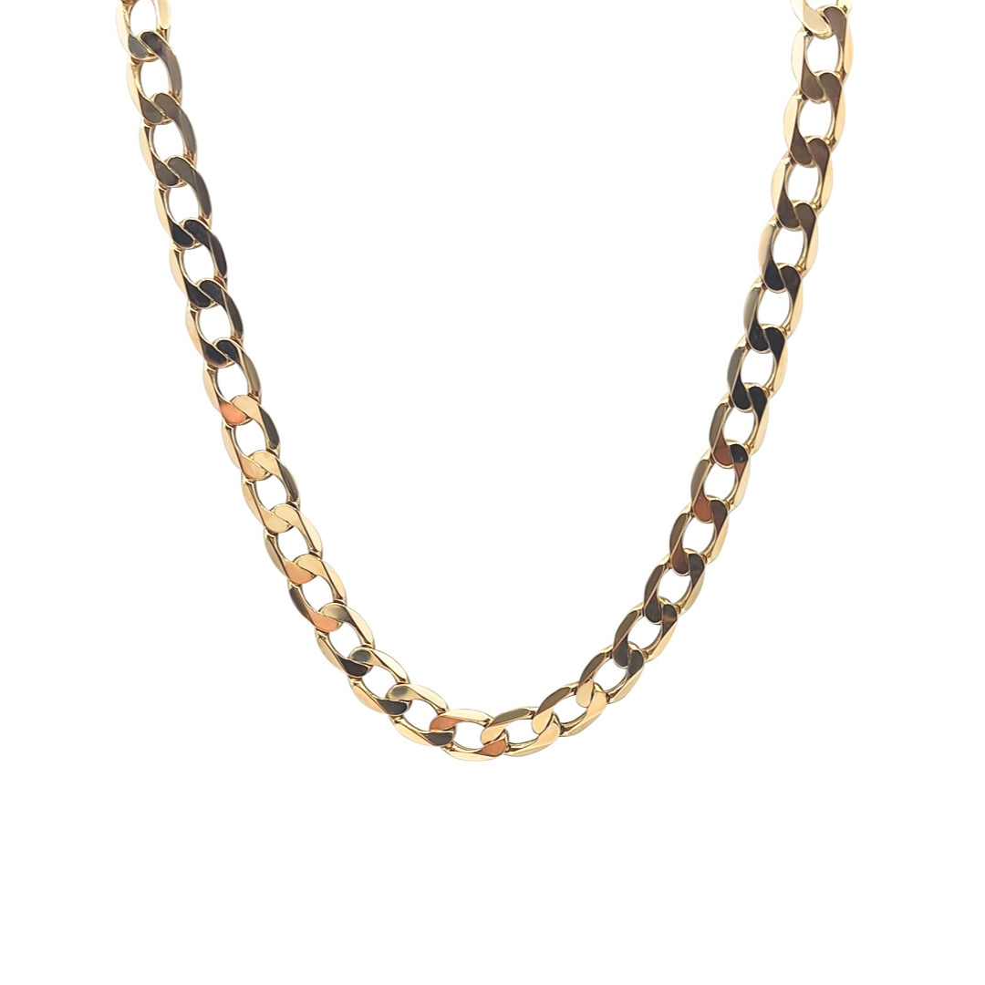 9ct Yellow Gold Curb Chain 21"