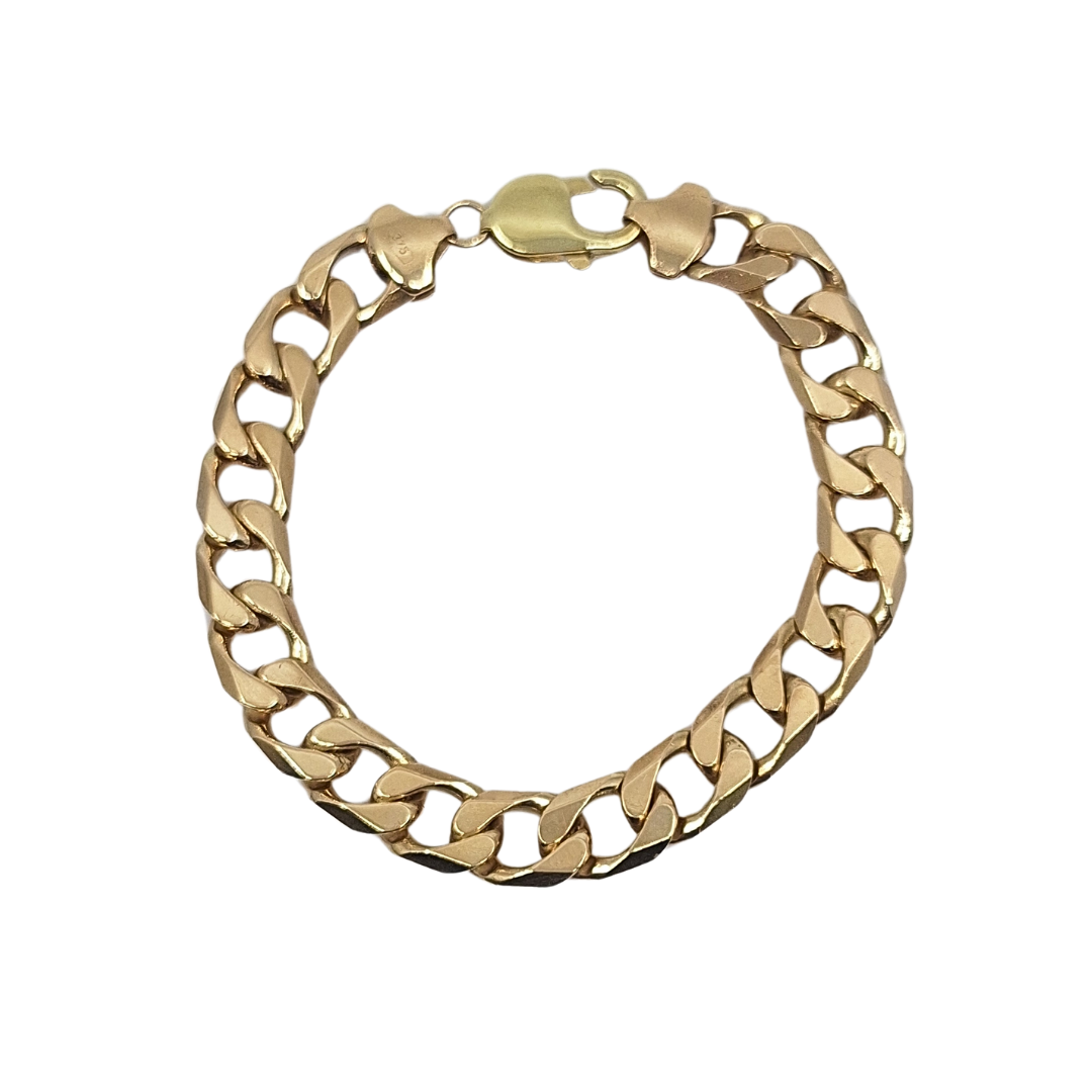 9ct Yellow Gold Curb Bracelet 8"
