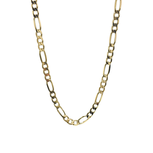9ct Yellow Gold Figaro Chain 28"