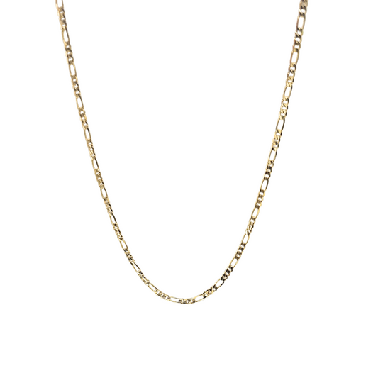 9ct Yellow Gold Figaro Chain 24"