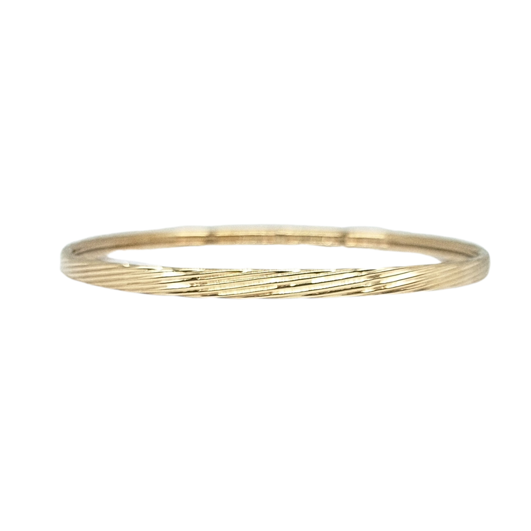 9ct Yellow Gold Twist Slave Bangle