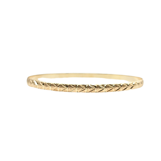 9ct Yellow Gold Patterned Slave Bangle
