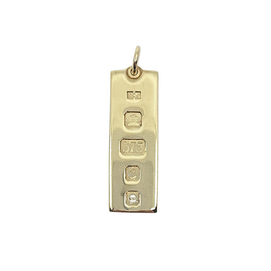9ct Yellow Gold Ingot Pendant