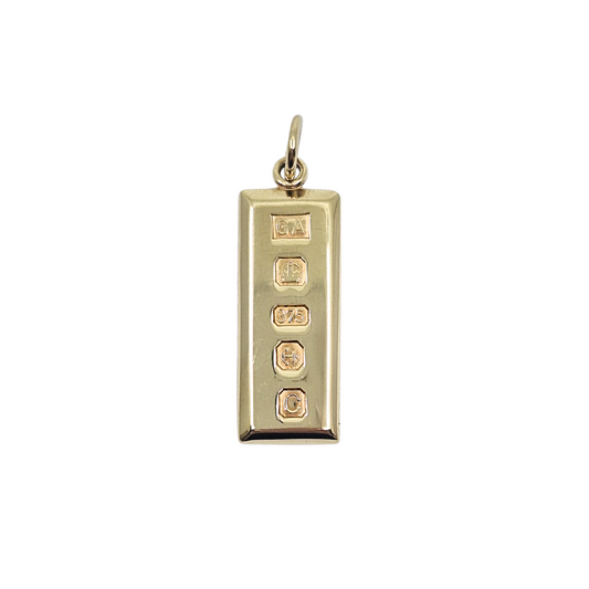9ct Yellow Gold Ingot Pendant