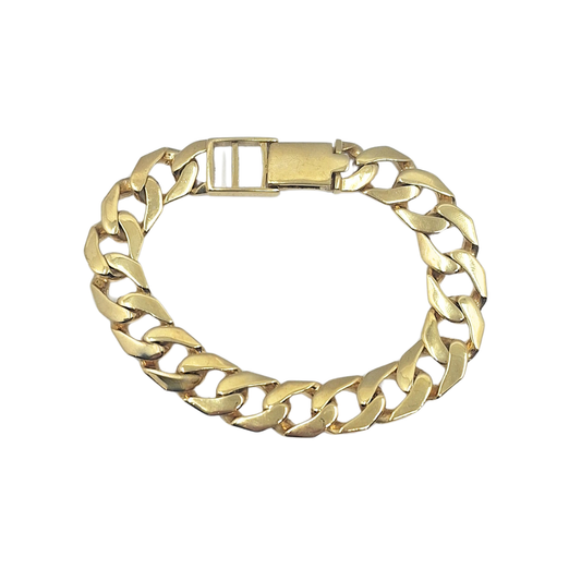 9ct Yellow Gold Curb Bracelet 9"