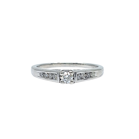 18ct White Gold Diamond Solitaire Ring 0.25ct