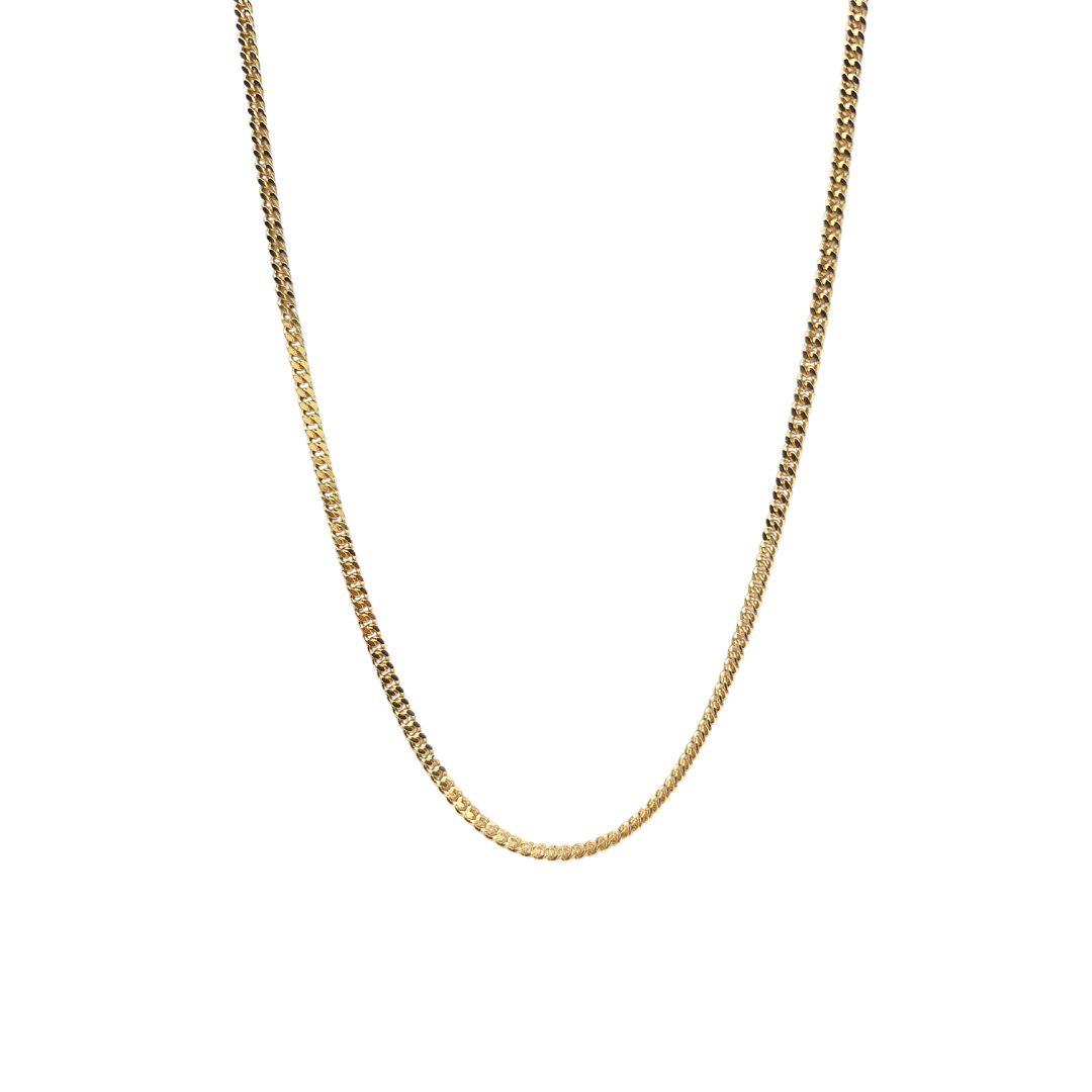 9ct Yellow Gold Fine Curb Chain 20"