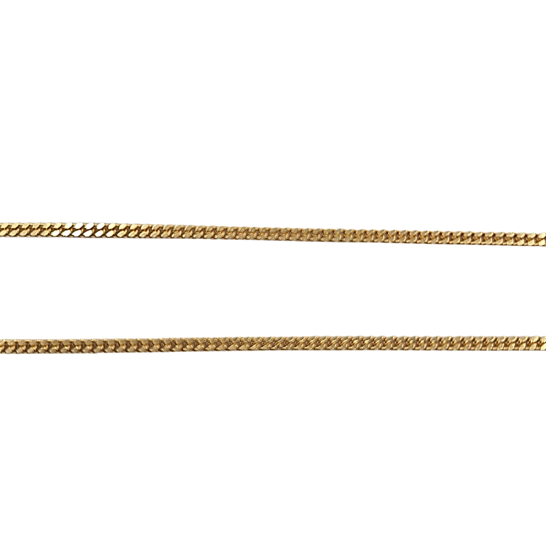 9ct Yellow Gold Fine Curb Chain 20"